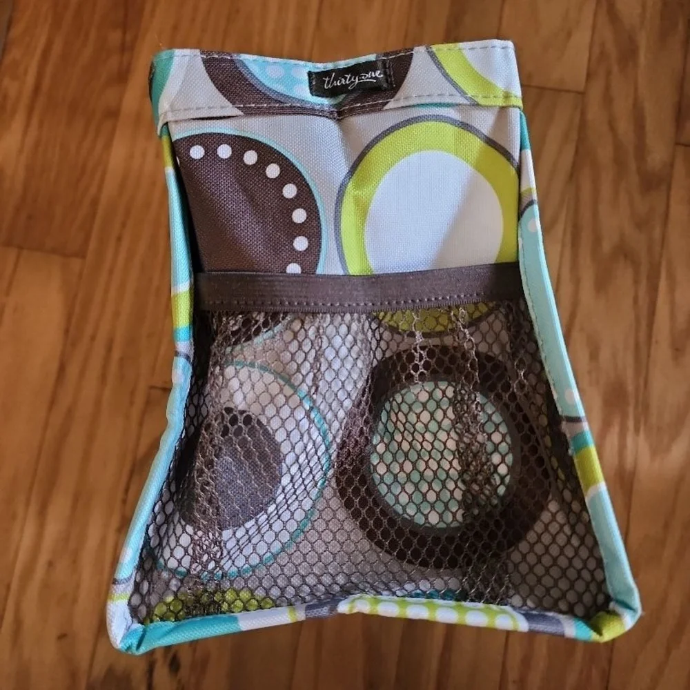 Thirty-One Small Tote‎ Bag Multicolor Geometric Pattern Structured Modern